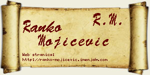 Ranko Mojićević vizit kartica